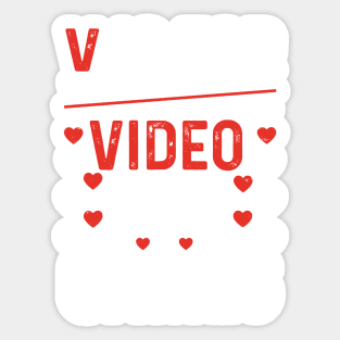 V Is For Video Game - Valentine Day Sticker